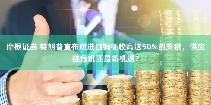 摩根证券 特朗普宣布对进口铜征收高达50%的关税，供应链危机还是新机遇？