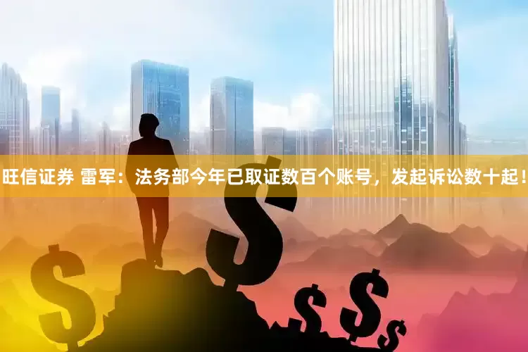 旺信证券 雷军：法务部今年已取证数百个账号，发起诉讼数十起！